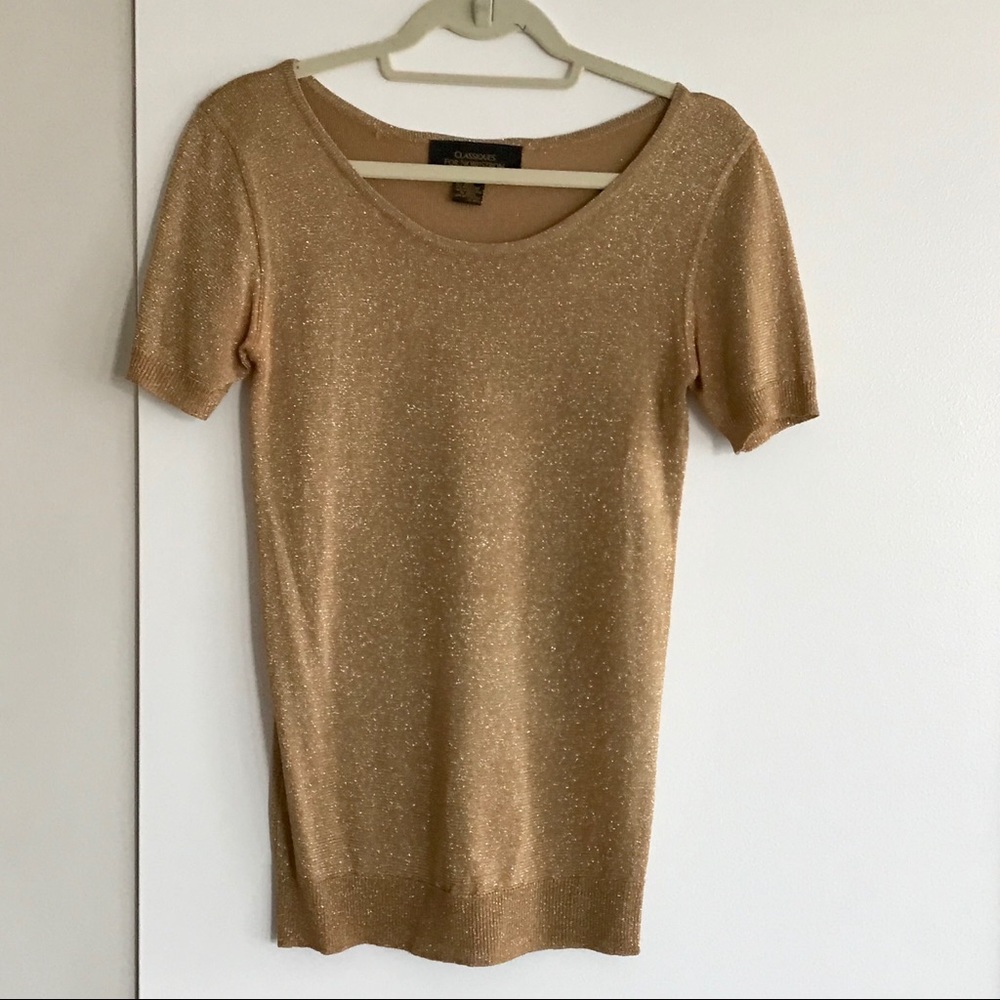 Nordstrom Classiques Gold Sweater